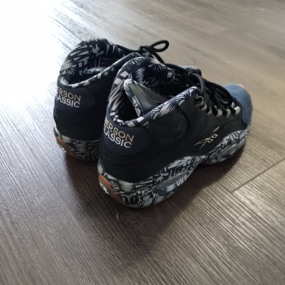 Sz 9 Reebok Question Mid Iverson Rounball Classic Georgetown Hoyas FX4991 - Picture 4 of 13